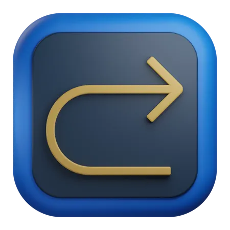 U Turn Arrow  3D Icon