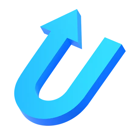 U Turn Arrow  3D Icon