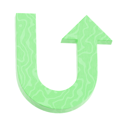 U Turn Arrow  3D Icon