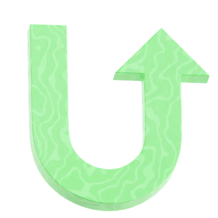 U Turn Arrow  3D Icon