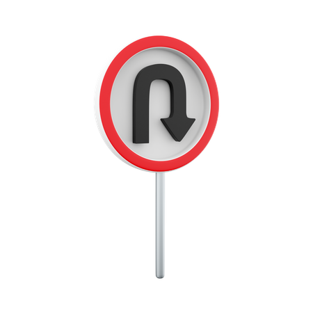 U Turn Board  3D Icon