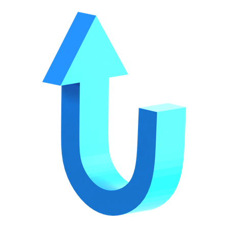 U-turn-Pfeil  3D Icon