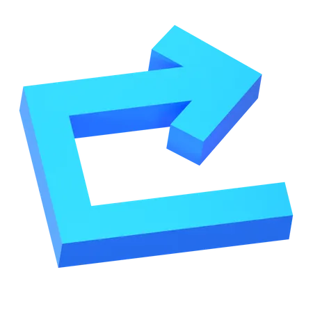 U-turn-Pfeil  3D Icon