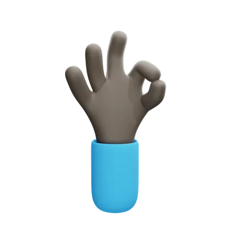 Um Handsign Limpo E Ok Para O Seu Projeto 3D Illustration