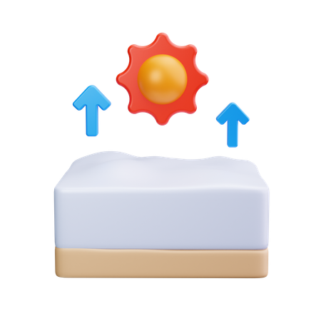 Über dem Meeresspiegel  3D Icon