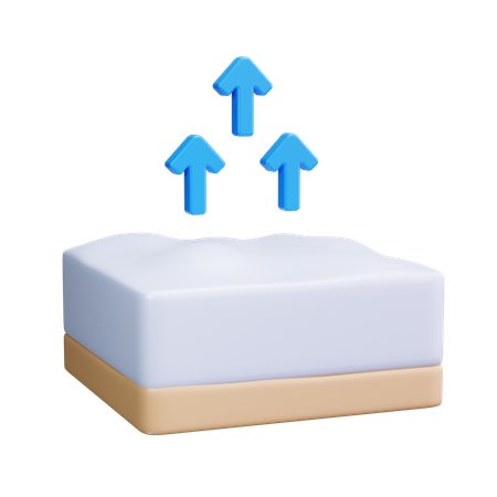 Über dem Meeresspiegel  3D Icon