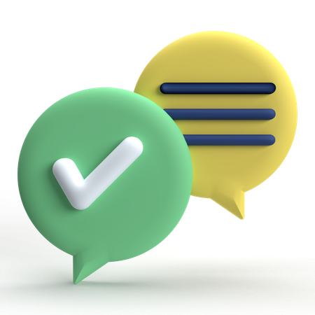 Chat prüfen  3D Icon