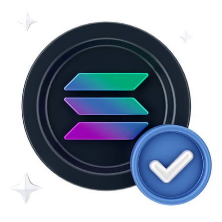Überprüfen Sie Solana  3D Icon