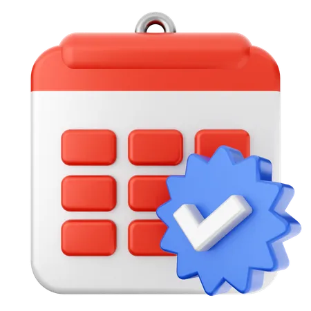 Verifizierungskalender  3D Icon