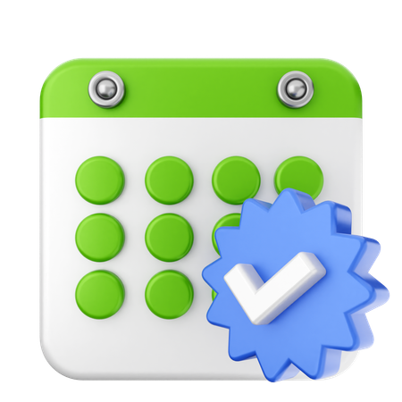 Verifizierungskalender  3D Icon