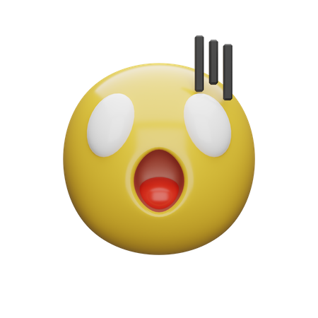 Überraschtes Emoji  3D Emoji