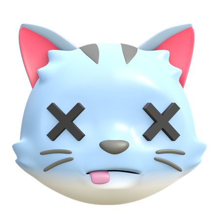 Überraschte Katze  3D Emoji