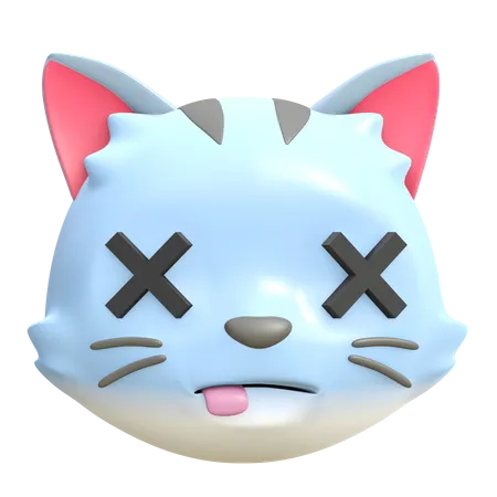 Überraschte Katze  3D Emoji