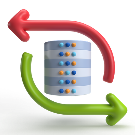 Übertragen von Daten  3D Icon