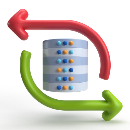 Übertragen von Daten  3D Icon