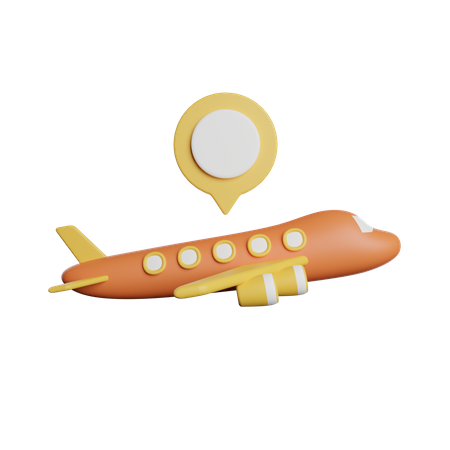 Ubicación del avión  3D Icon