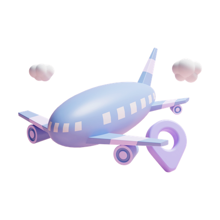 Ubicación del avión  3D Icon