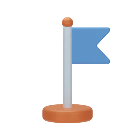 Bandera de ubicación  3D Icon