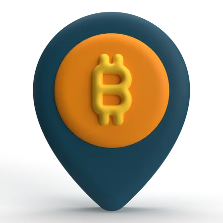 Ubicación de bitcoins  3D Icon