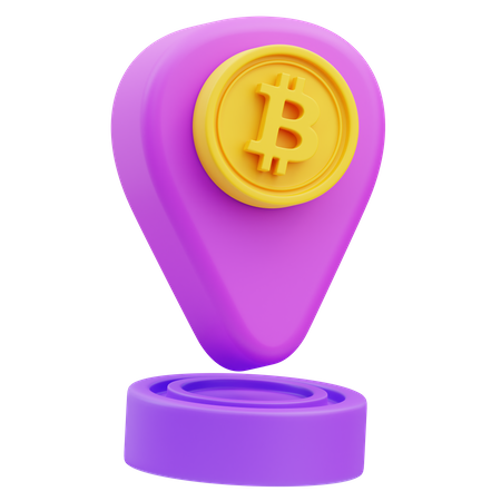 Ubicación de bitcoins  3D Icon