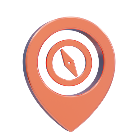 Brújula de ubicación  3D Icon