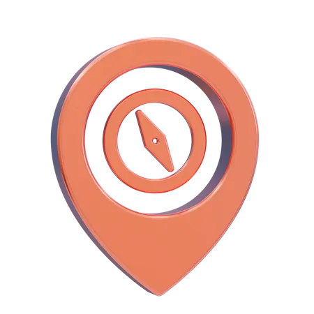 Brújula de ubicación  3D Icon