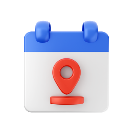 Calendario de ubicación  3D Icon