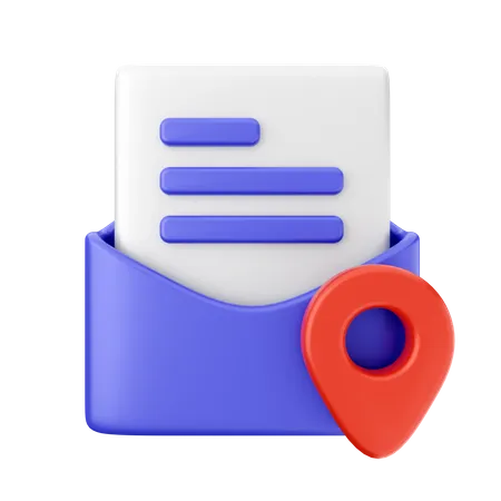 Ubicación de correo  3D Icon