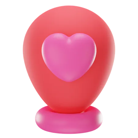 Ubicación de amor  3D Icon