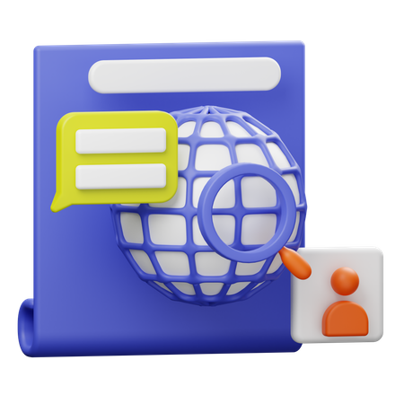Ubicación de búsqueda del usuario  3D Icon