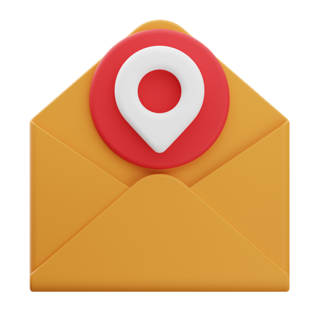 Ubicación de correo electrónico  3D Icon
