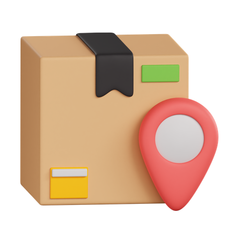 Lugar de entrega del paquete  3D Icon