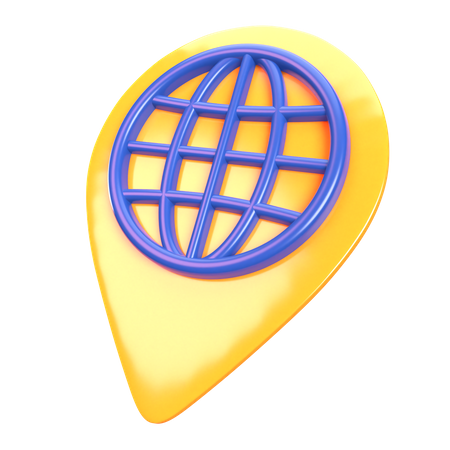 Ubicación de entrega global  3D Icon