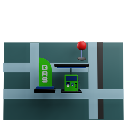 Ubicación de la gasolinera  3D Icon
