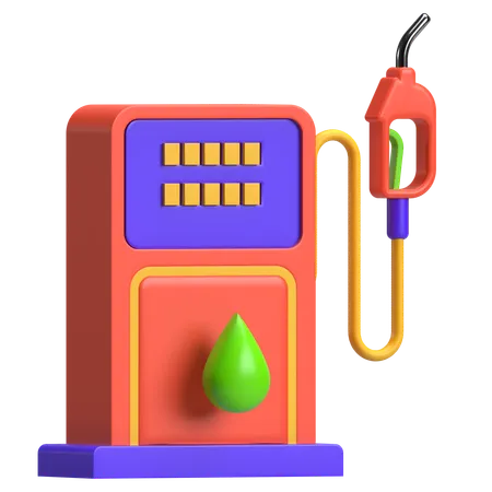 Ubicación de la estación de combustible  3D Icon