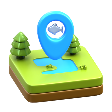 Lugar de pesca  3D Icon