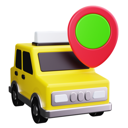 Ubicación del taxi  3D Icon