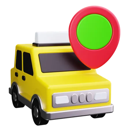 Ubicación del taxi  3D Icon