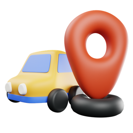 Ubicación del auto  3D Icon