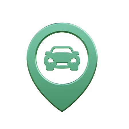 Ubicación del auto  3D Icon