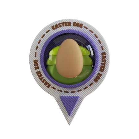 Ubicación del huevo de pascua  3D Icon