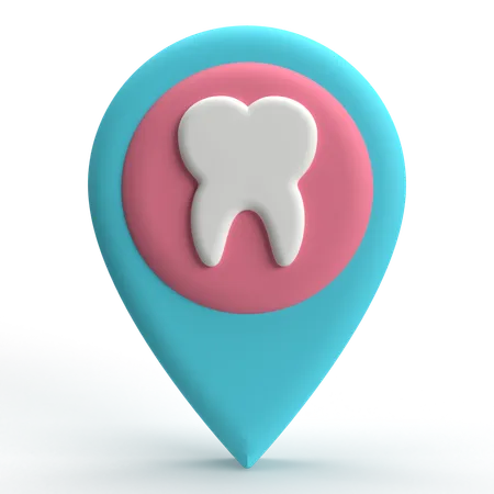 Ubicación del dentista  3D Icon