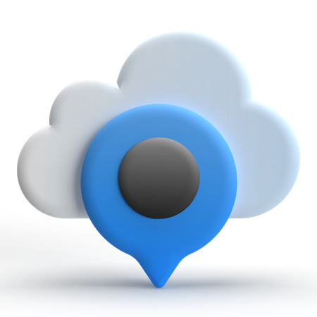 Ubicación en la nube  3D Icon