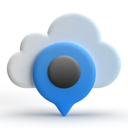 Ubicación en la nube  3D Icon