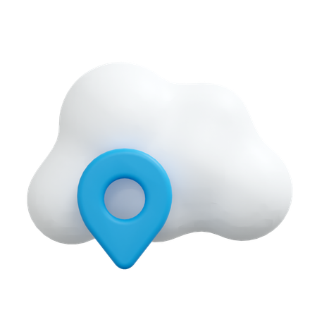 Ubicación en la nube  3D Icon