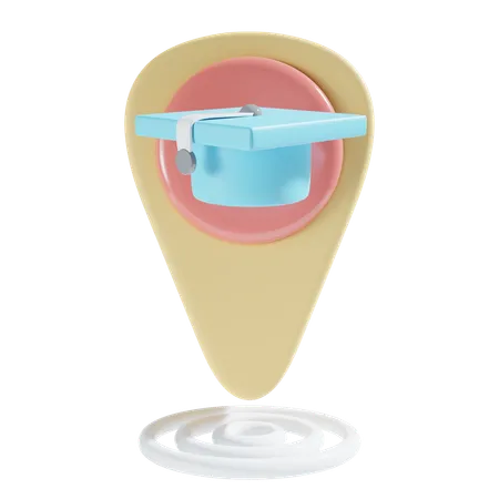 Ubicación de la escuela  3D Icon