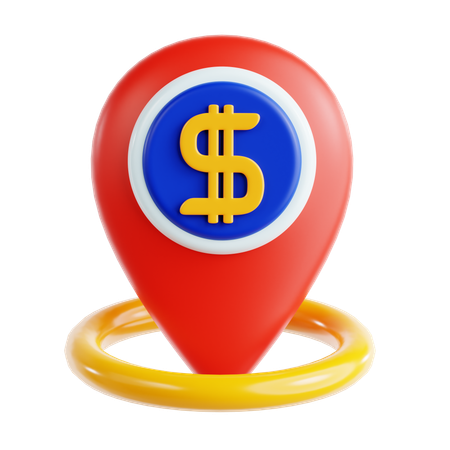 Ubicación financiera  3D Icon