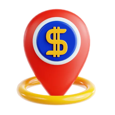 Ubicación financiera  3D Icon