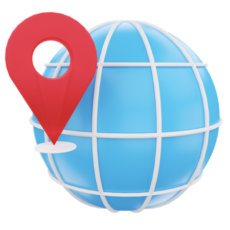 Ubicación geográfica  3D Icon