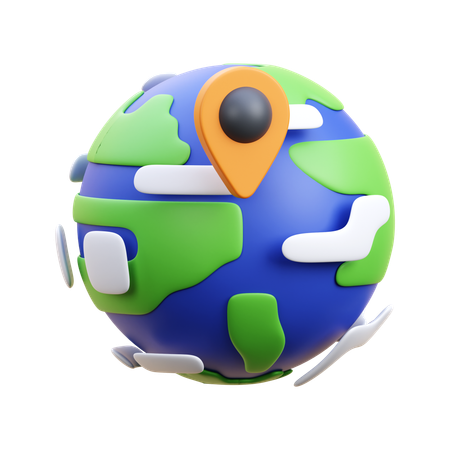 Ubicación mundial  3D Icon